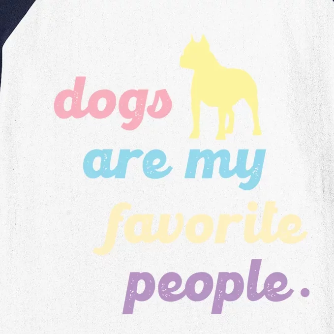 Dogs Are My Favorite People American Staffordshire Gift Baseball Sleeve Shirt