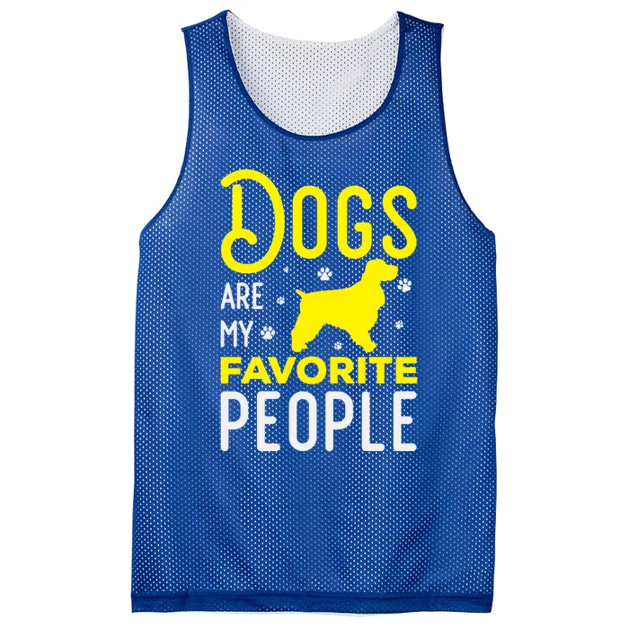 Dogs Are My Favorite People Cocker Spaniel Gift Mesh Reversible Basketball Jersey Tank