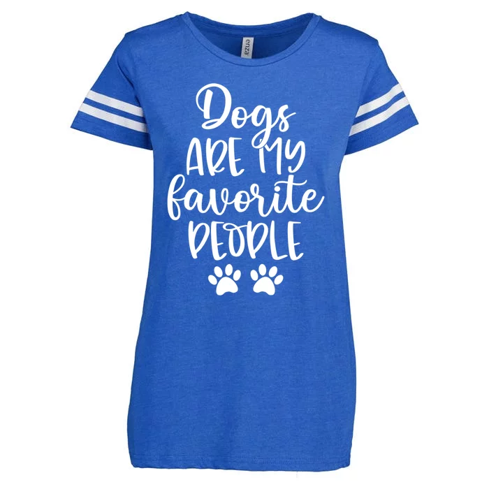 Dogs Are My Favorite People Dog Lover Dog Mom Mother's Day Gift Enza Ladies Jersey Football T-Shirt