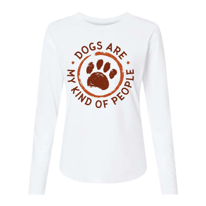 Dogs Are My Kind Of People Paw Womens Cotton Relaxed Long Sleeve T-Shirt