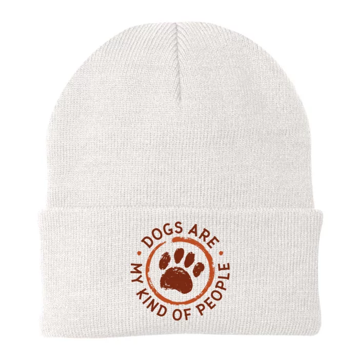 Dogs Are My Kind Of People Paw Knit Cap Winter Beanie