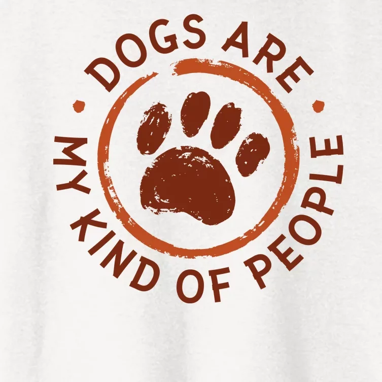 Dogs Are My Kind Of People Paw Women's Crop Top Tee