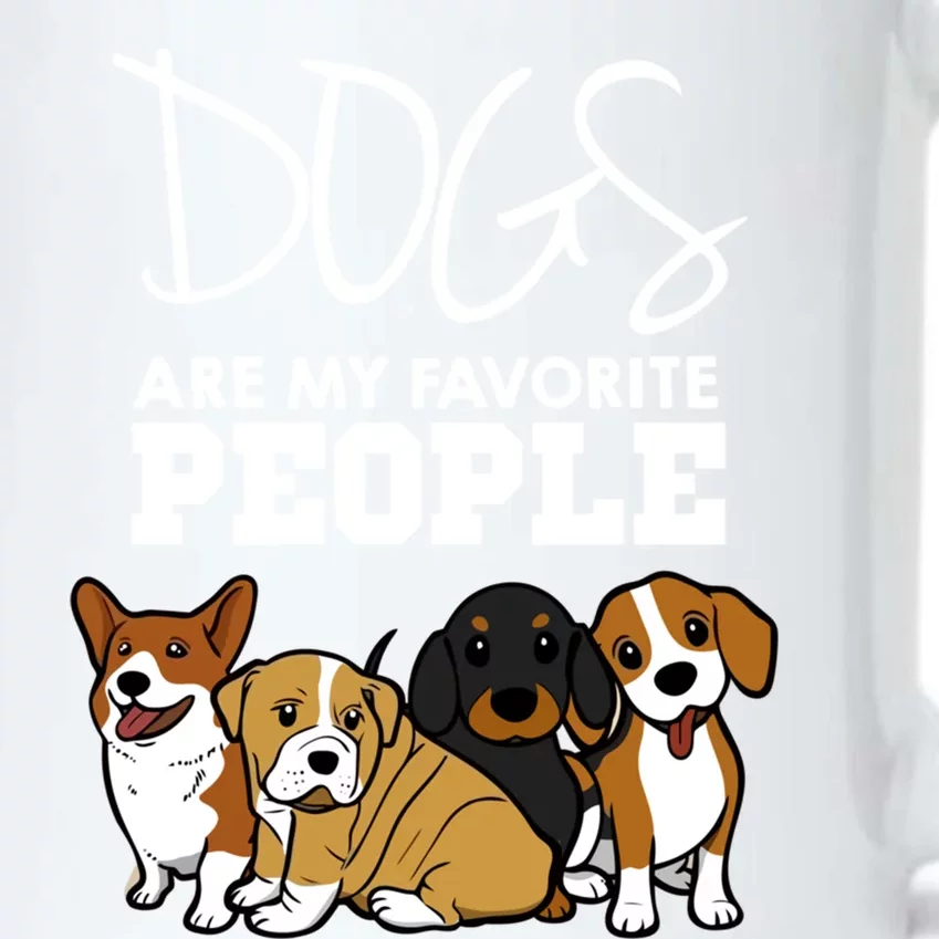 Dogs Are My Favorite People Dog Lover Gift Black Color Changing Mug