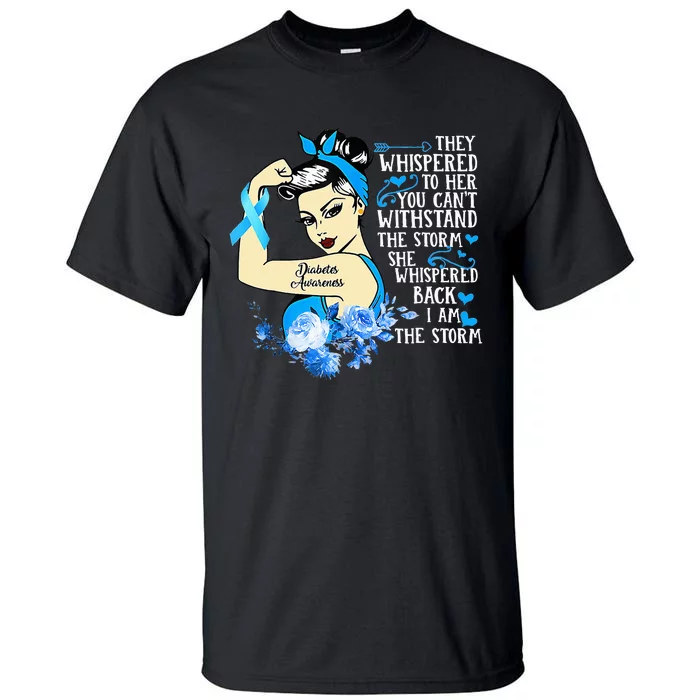 Diabetes Awareness Month Powerful Warrior Tall T-Shirt