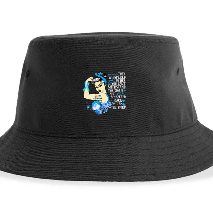 Diabetes Awareness Month Powerful Warrior Sustainable Bucket Hat