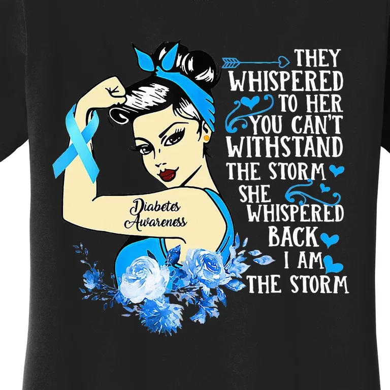 Diabetes Awareness Month Powerful Warrior Women's T-Shirt