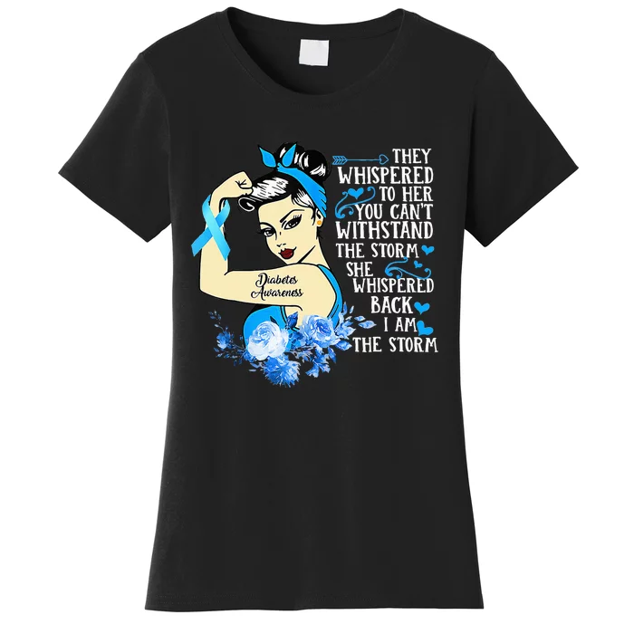 Diabetes Awareness Month Powerful Warrior Women's T-Shirt