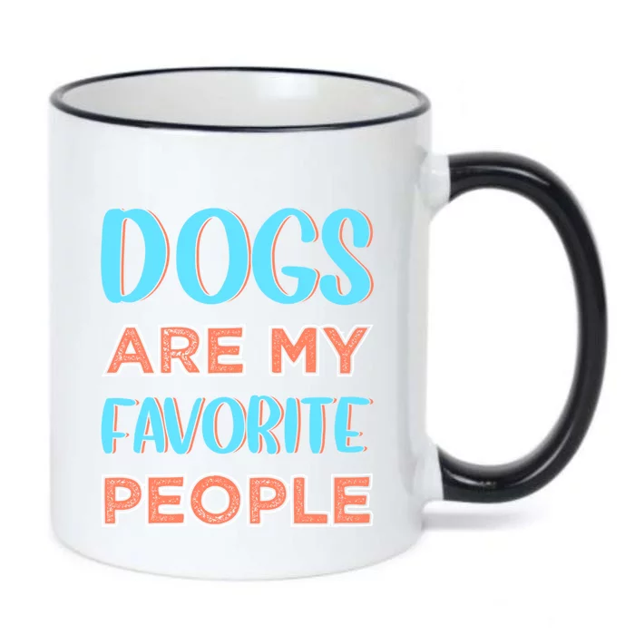 Dogs Are My Favorite People Gift Black Color Changing Mug