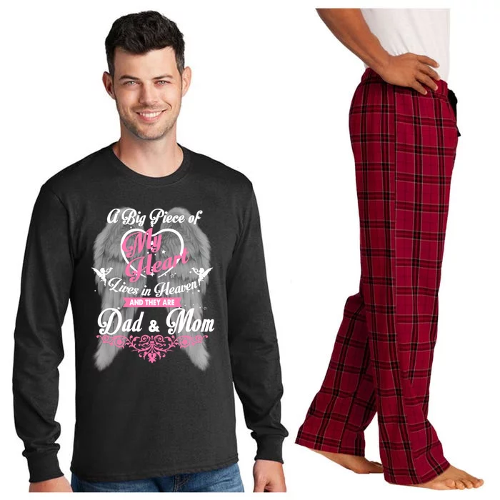 Dad And Mom My Angels Memories Of Parents In Heaven Gift Long Sleeve Pajama Set