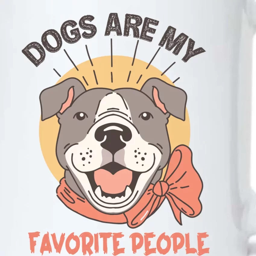 Dogs Are My Favorite People Cool Gift Black Color Changing Mug