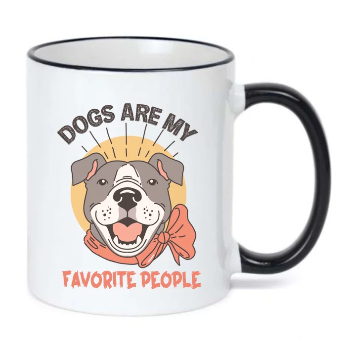 Dogs Are My Favorite People Cool Gift Black Color Changing Mug