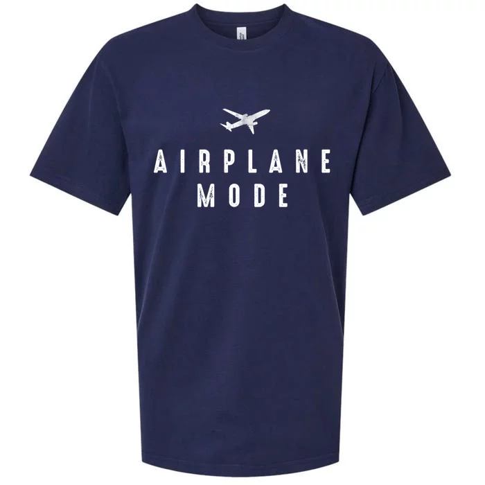 Distressed Airplane Mode Lazy Travel Gift Sueded Cloud Jersey T-Shirt