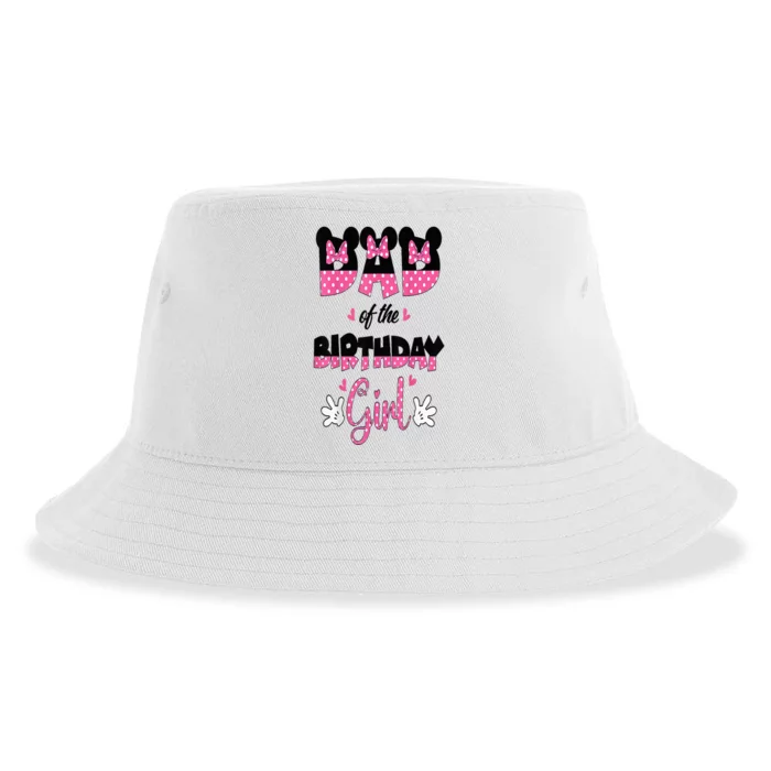 Dad And Mom Birthday Girl Mouse Family Matching Sustainable Bucket Hat