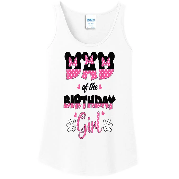 Dad And Mom Birthday Girl Mouse Family Matching Ladies Essential Tank