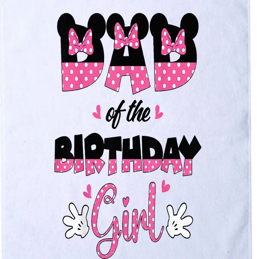 Dad And Mom Birthday Girl Mouse Family Matching Platinum Collection Golf Towel