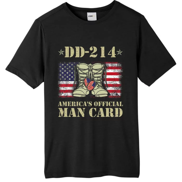 Dd214 Americas Man Card Veteran Day Served Flag ChromaSoft Performance T-Shirt