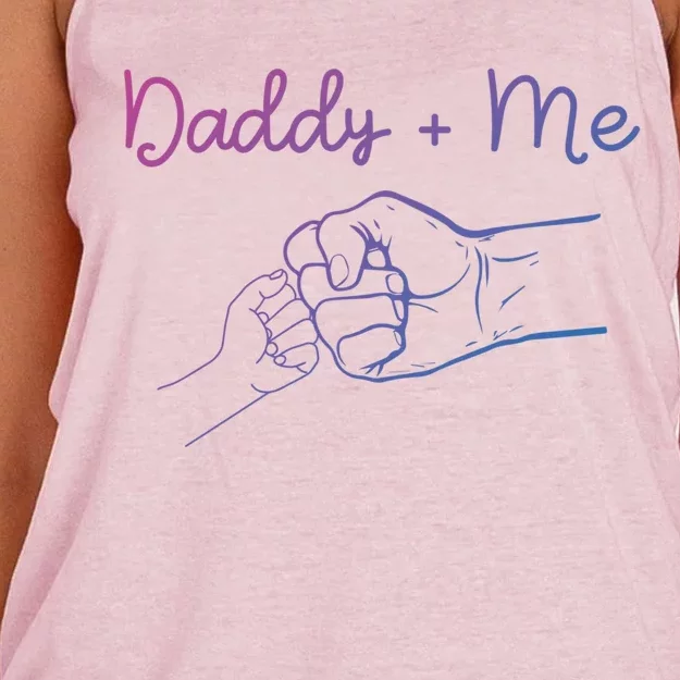 Daddy And Me Best Dad Ever Fist Bump Funny FatherS Day Gift Women's Knotted Racerback Tank