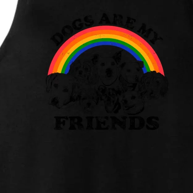 Dogs Are My Friends Ladies Tri-Blend Wicking Tank