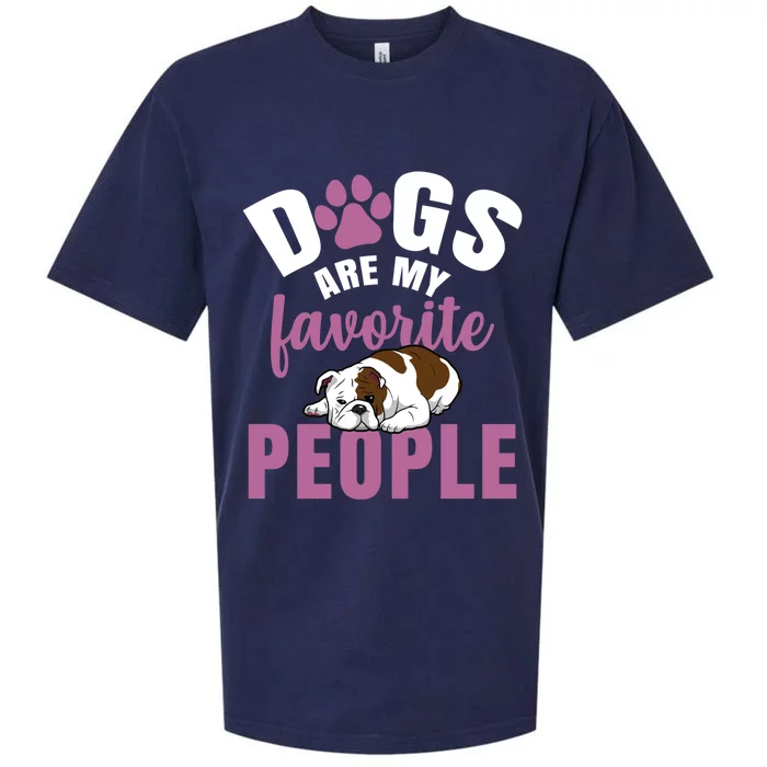 Dogs Are My Favorite People French Bulldog Gift Sueded Cloud Jersey T-Shirt