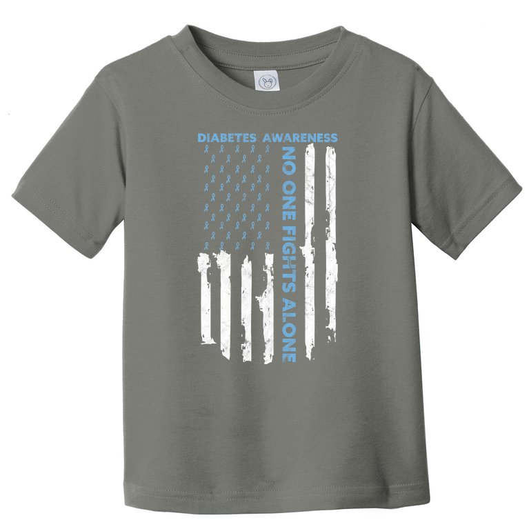 Diabetes Awareness Month American Flag Warrior T1 T2 Toddler T-Shirt