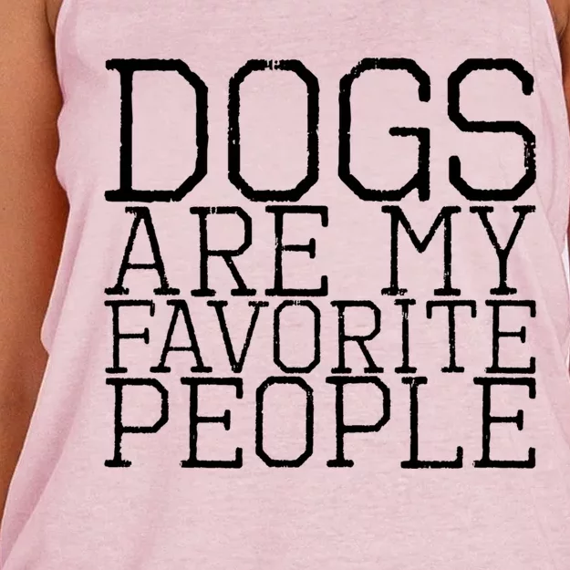 Dogs Are My Favorite People Gift Women's Knotted Racerback Tank