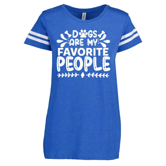 Dogs Are My Favorite People Enza Ladies Jersey Football T-Shirt