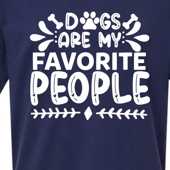 Dogs Are My Favorite People Sueded Cloud Jersey T-Shirt