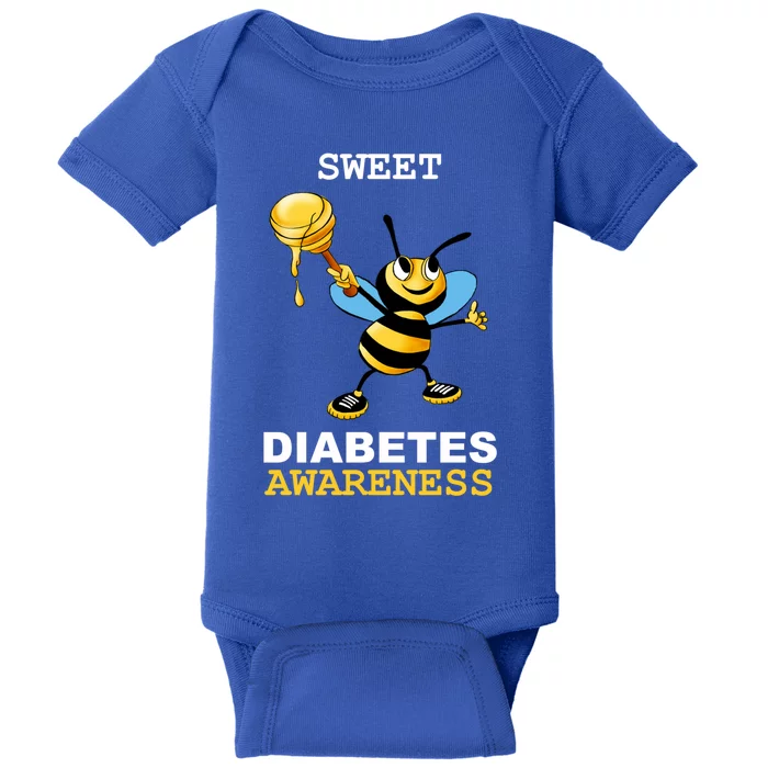 Diabetes Awareness Month Great Gift Sweet Diabetic Bee Diabetes Cool Gift Baby Bodysuit