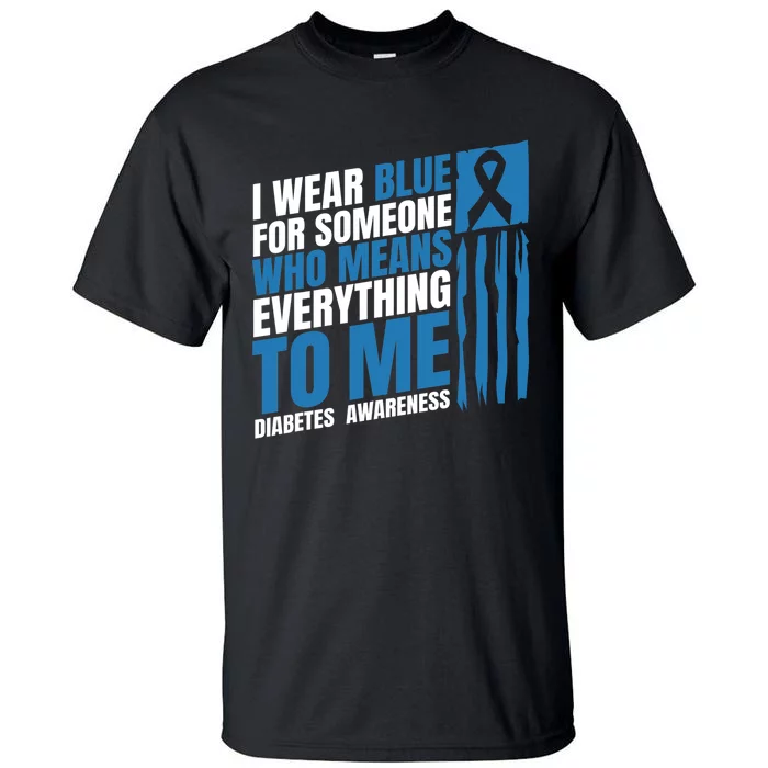 Diabetes Awareness Month Messy Bun Mother T1 T2 Tall T-Shirt