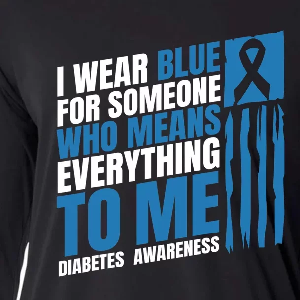 Diabetes Awareness Month Messy Bun Mother T1 T2 Cooling Performance Long Sleeve Crew