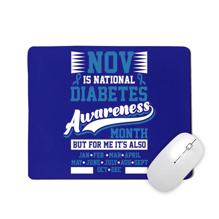 Diabetes Awareness Month T1 T2 Cute Gift Mousepad