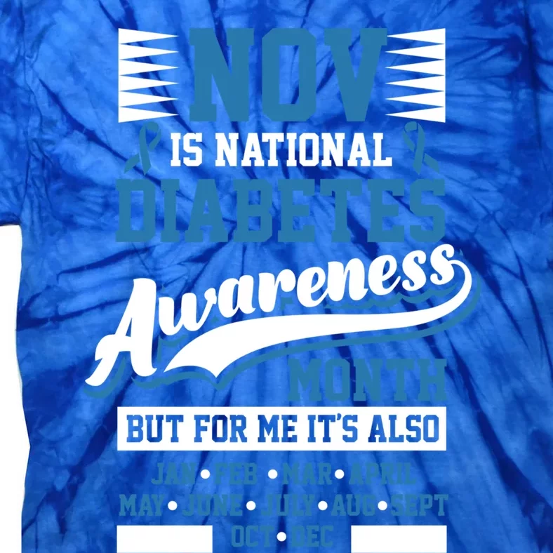 Diabetes Awareness Month T1 T2 Cute Gift Tie-Dye T-Shirt