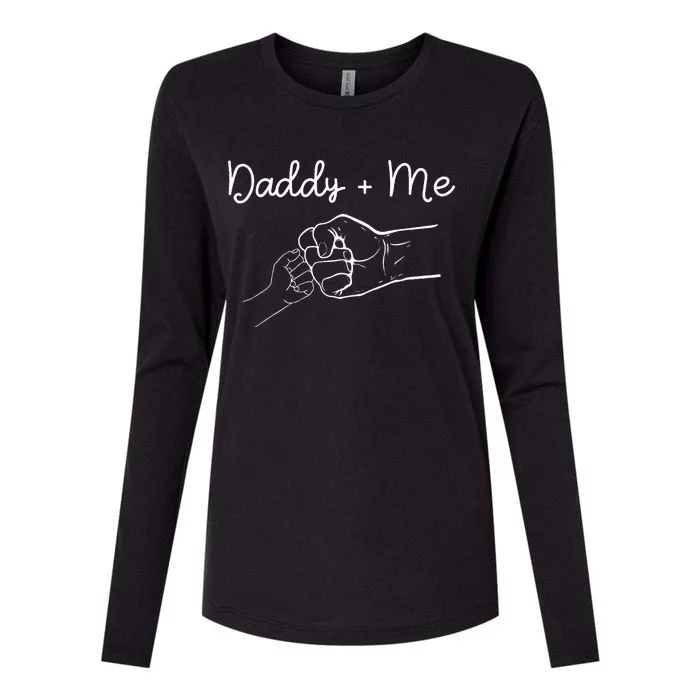 Daddy And Me Best Dad Ever Fist Bump Funny FatherS Day Womens Cotton Relaxed Long Sleeve T-Shirt