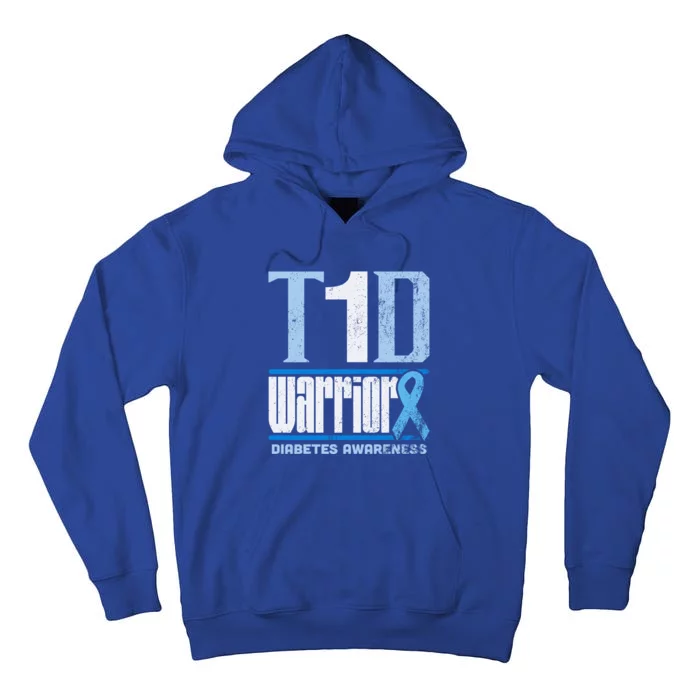 Diabetes Awareness Month T1d Diabetes Warrior Gift Tall Hoodie