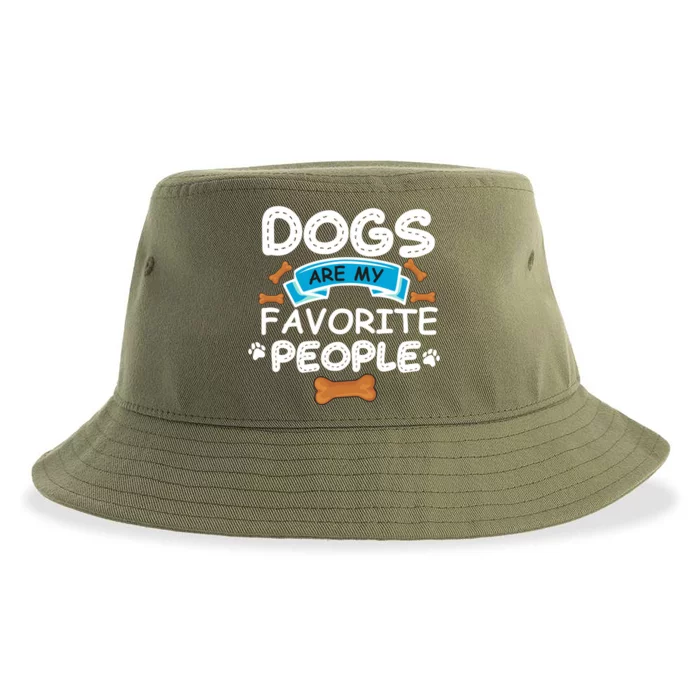 Dogs Are My Favorite People Funny Dog Owner Doggo Funny Gift Sustainable Bucket Hat