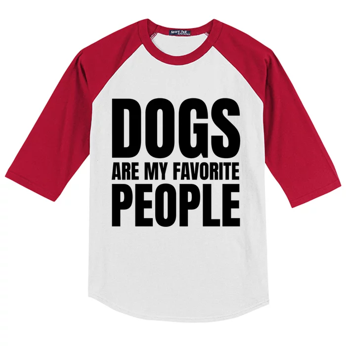 Dogs Are My Favorite People Funny Dog Funny Gift Kids Colorblock Raglan Jersey