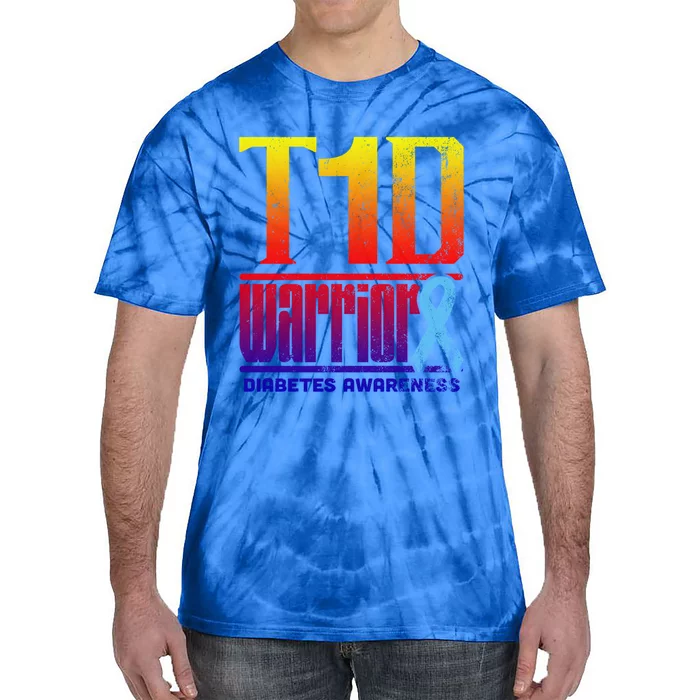 Diabetes Awareness Month T1d Diabetes Warrior Gift Tie-Dye T-Shirt