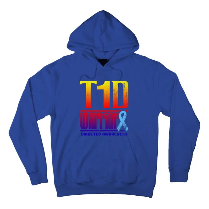 Diabetes Awareness Month T1d Diabetes Warrior Gift Tall Hoodie