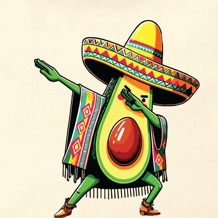 Dabbing Avocado Mexican Poncho Cinco De Mayo Zip Tote Bag