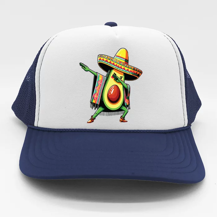 Dabbing Avocado Mexican Poncho Cinco De Mayo Trucker Hat