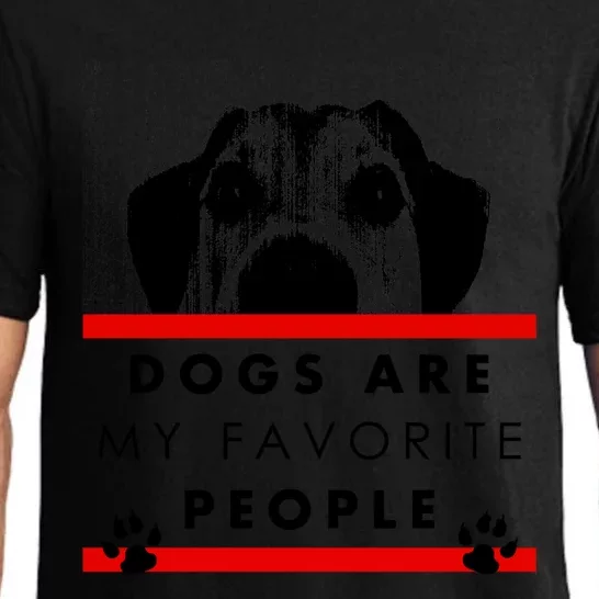 Dogs Are My Favorite People Funny Pet Dog Lover Quote Meaningful Gift Pajama Set