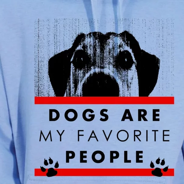 Dogs Are My Favorite People Funny Pet Dog Lover Quote Meaningful Gift Unisex Surf Hoodie