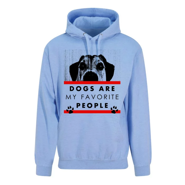 Dogs Are My Favorite People Funny Pet Dog Lover Quote Meaningful Gift Unisex Surf Hoodie