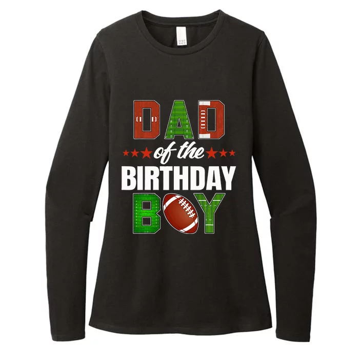 Dad And Mom Of The Birthday Boy Family Party Football Decor Womens CVC Long Sleeve Shirt