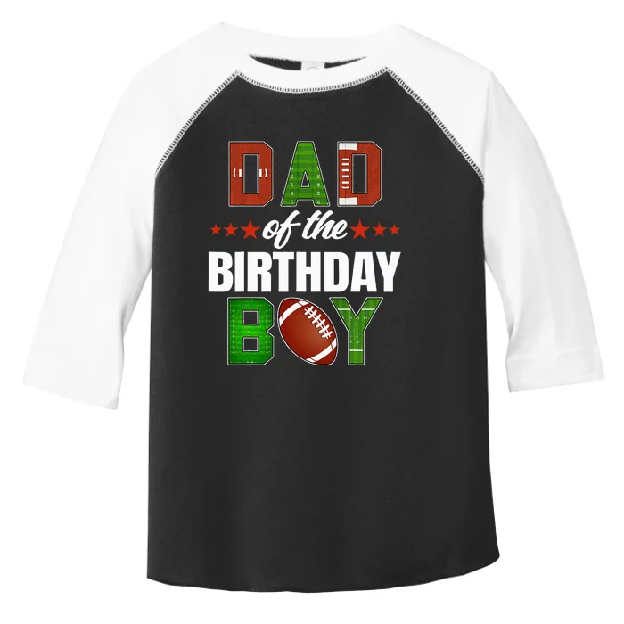 Dad And Mom Of The Birthday Boy Family Party Football Decor Toddler Fine Jersey T-Shirt