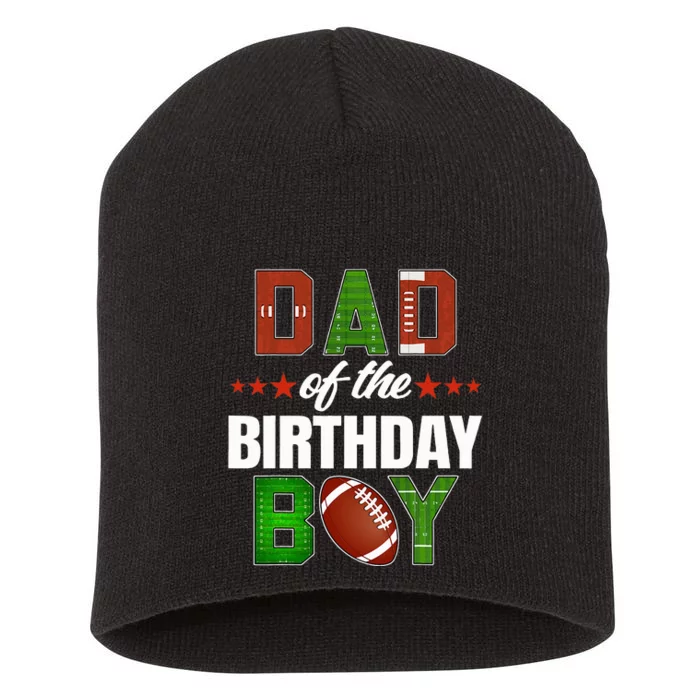 Dad And Mom Of The Birthday Boy Family Party Football Decor Short Acrylic Beanie