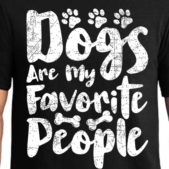 Dogs Are My Favorite People Funny Dog Owner Doggo Gift Pajama Set