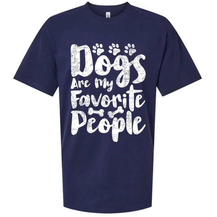 Dogs Are My Favorite People Funny Dog Owner Doggo Gift Sueded Cloud Jersey T-Shirt