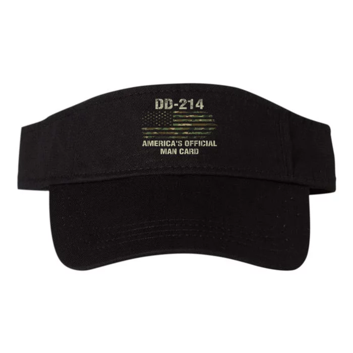 Dd214 Americas Man Card Funny Military Valucap Bio-Washed Visor