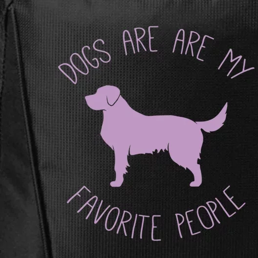 Dogs Are My Favorite People Golden Retriever Gift City Backpack